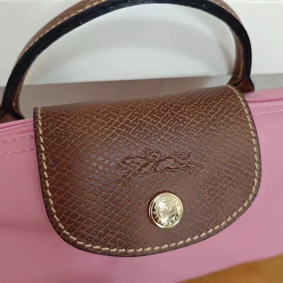 Longchamp Pink and Brown Mini Bag - Picture 6 of 8